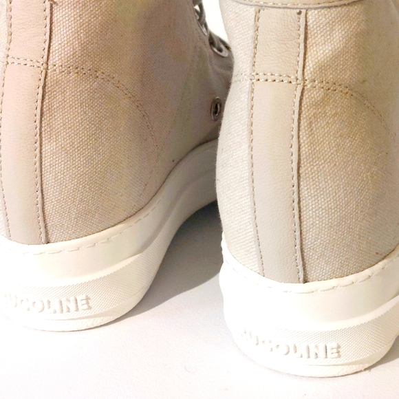 Rucoline oatmeal canvas and leather Ariel wedge sneakers, EU41, NWT - Picture 6 of 13
